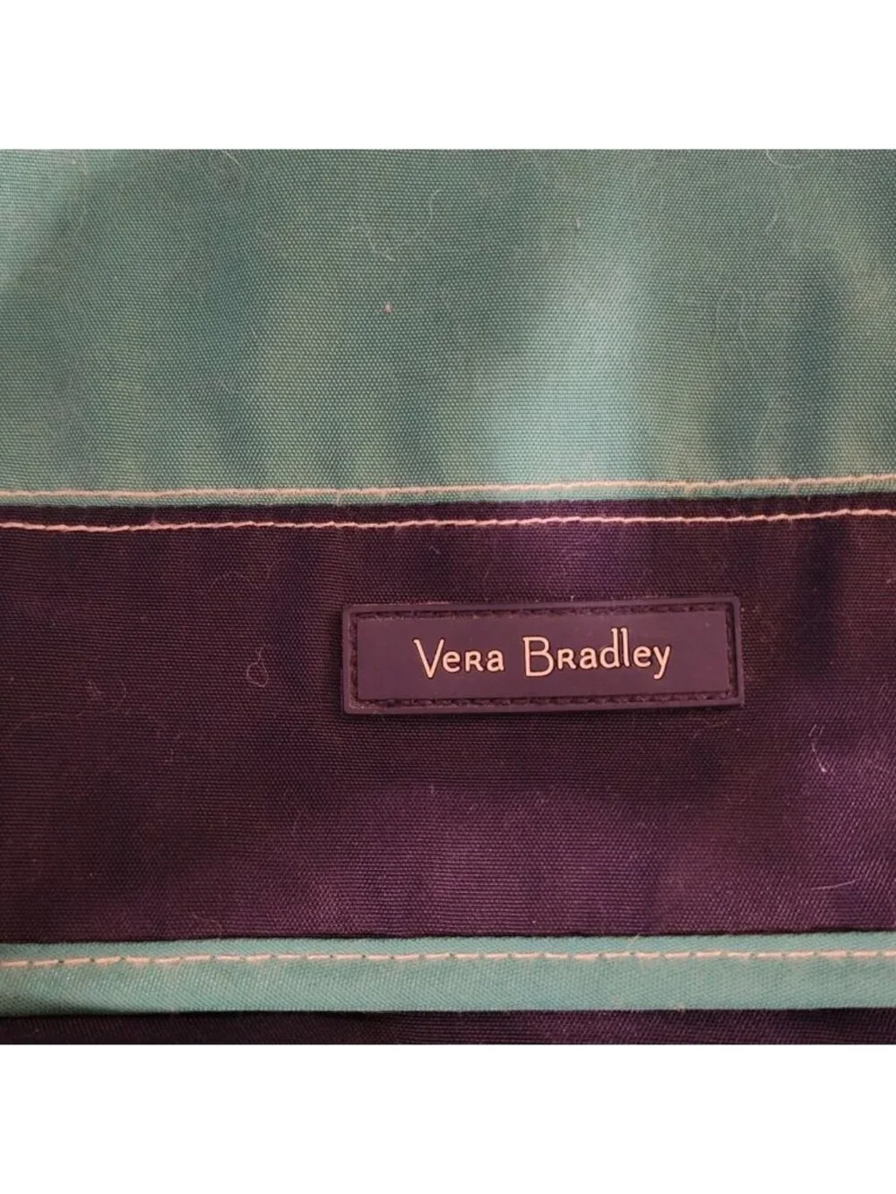 Vera Bradley Lighten Up Laptop Messenger Bag Cool Lagoon pattern